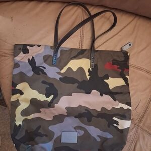 Valentino Garavani Multicolor Camo Tote with Logo Patch